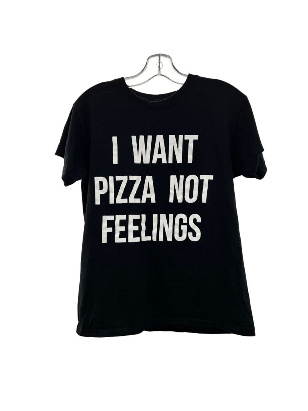 Brisco Brand Women's Pizza T-Shirt Black/White Size Medium